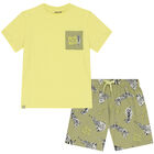 Boys Yellow & Green Pyjamas Set, 2, hi-res