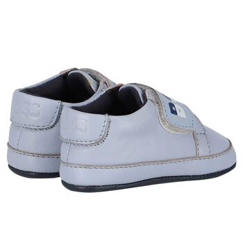 Baby Boys Blue Logo Pre Walker Shoes