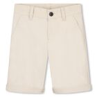 Boys Ivory Chino Shorts, 1, hi-res