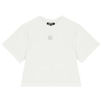 Girls White Logo T-Shirt