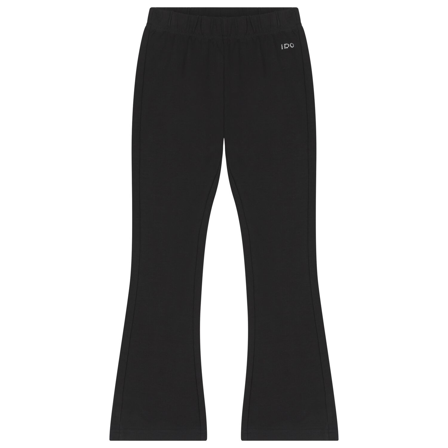 Girls Black Logo Flared Leggings, 1, hi-res image number null