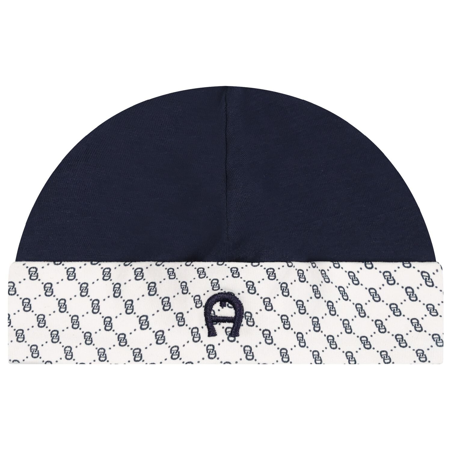 Baby Boys Navy Blue & White Logo Hat, 2, hi-res