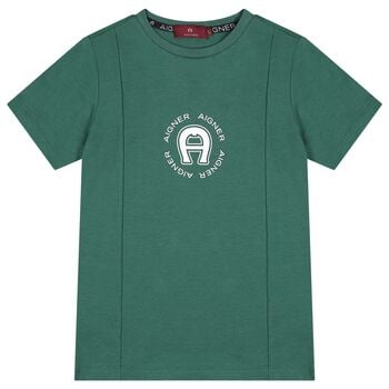 Boys Green Logo T-Shirt