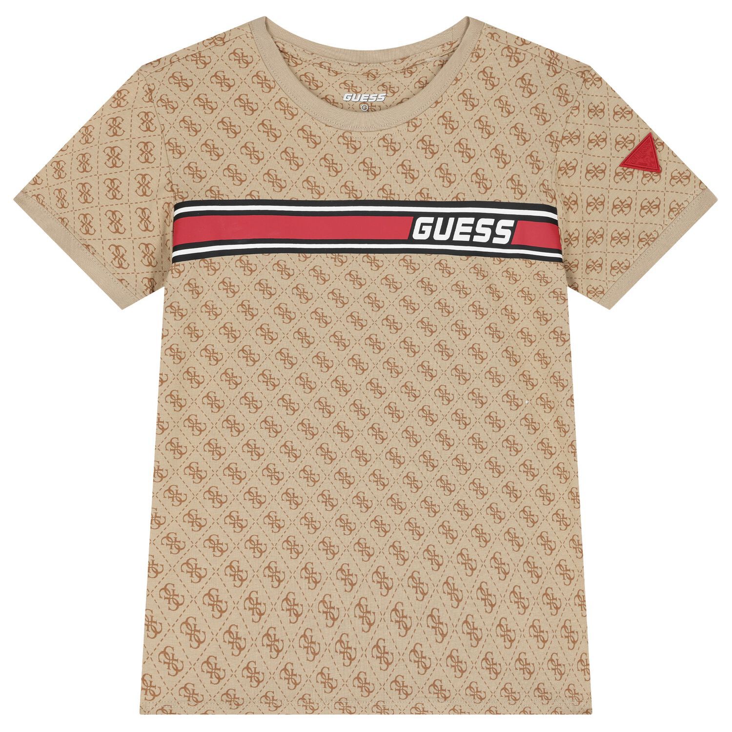 Boys Beige Logo T-Shirt, 1, hi-res image number null