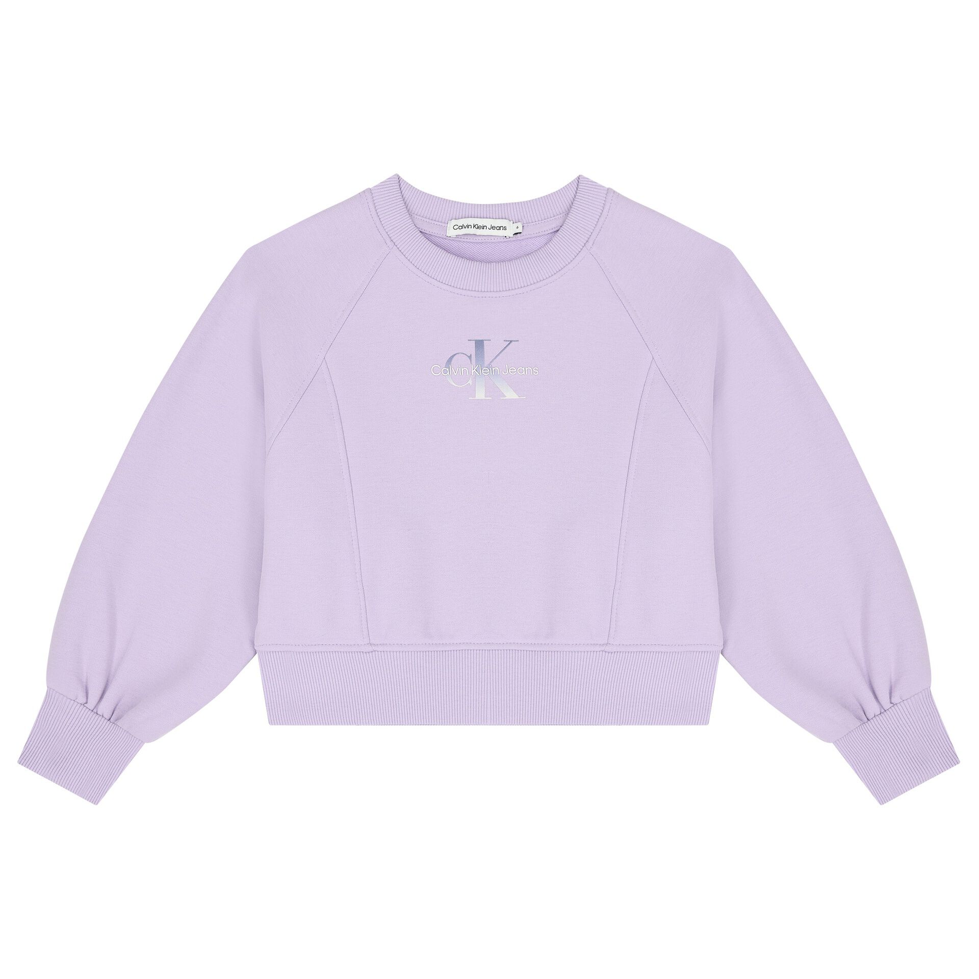 Calvin Klein Girls Purple Logo Sweatshirt Junior Couture