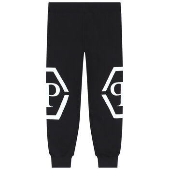 Boys Black Logo Joggers