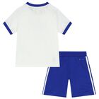 White & Blue Disney Logo Shorts Set, 1, hi-res