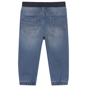 Younger Boys Blue Denim Joggers