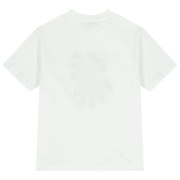 Girls White Flower Logo T-Shirt