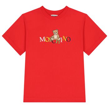 Red Teddy Bear Logo T-Shirt