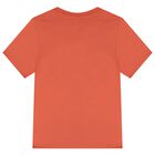  طقم شورت أولاد بالشعار باللون الأسود والبرتقالي, 4, hi-res