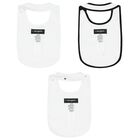 White Ikonik Logo Baby Bibs (3-Pack), 1, hi-res
