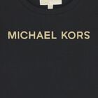 Girls Black Logo Long Sleeve Top, 1, hi-res