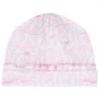 Baby Girls White & Pink Delicate Blooming Bow Hat, 1, hi-res