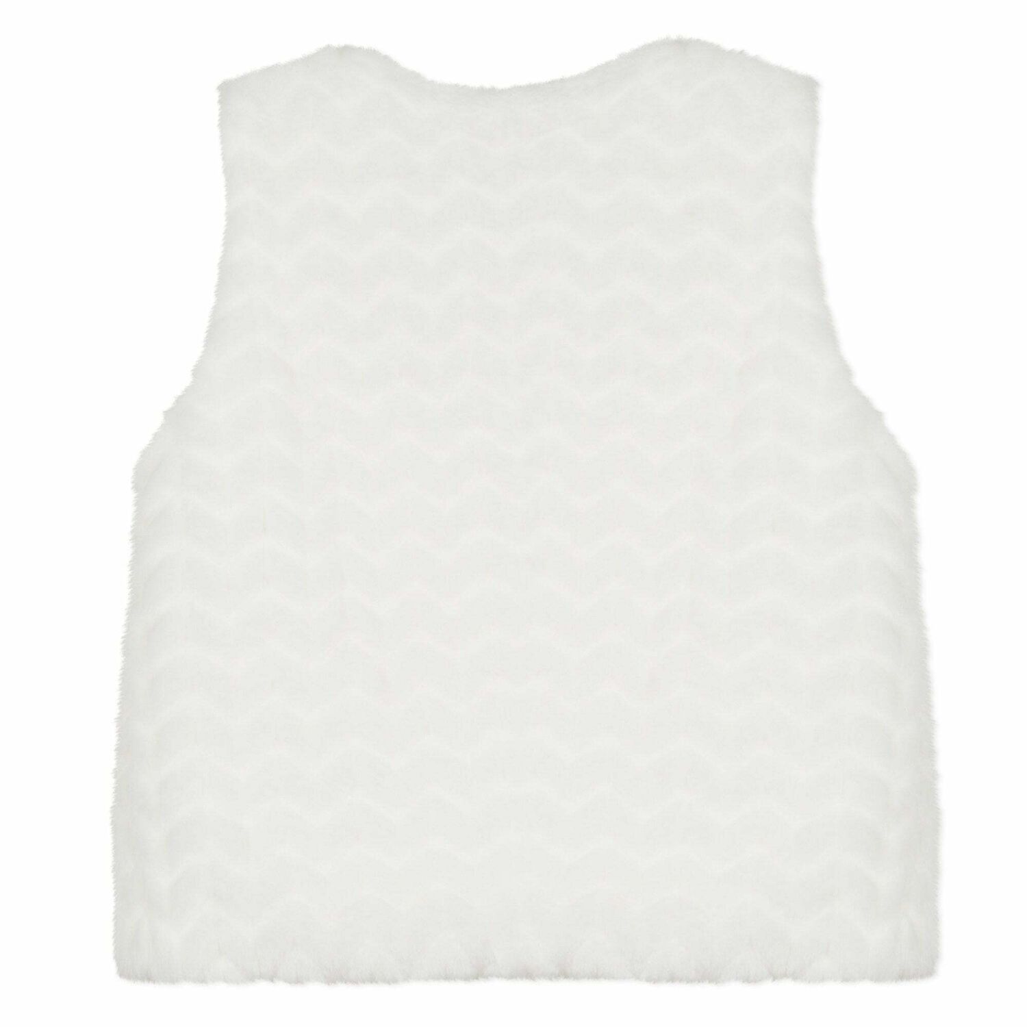 Girls Ivory Faux Fur Gilet, 1, hi-res image number null
