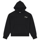 Boys Black Logo Hooded Top, 1, hi-res