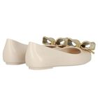 Girls Gold Bow Jelly Shoes, 1, hi-res