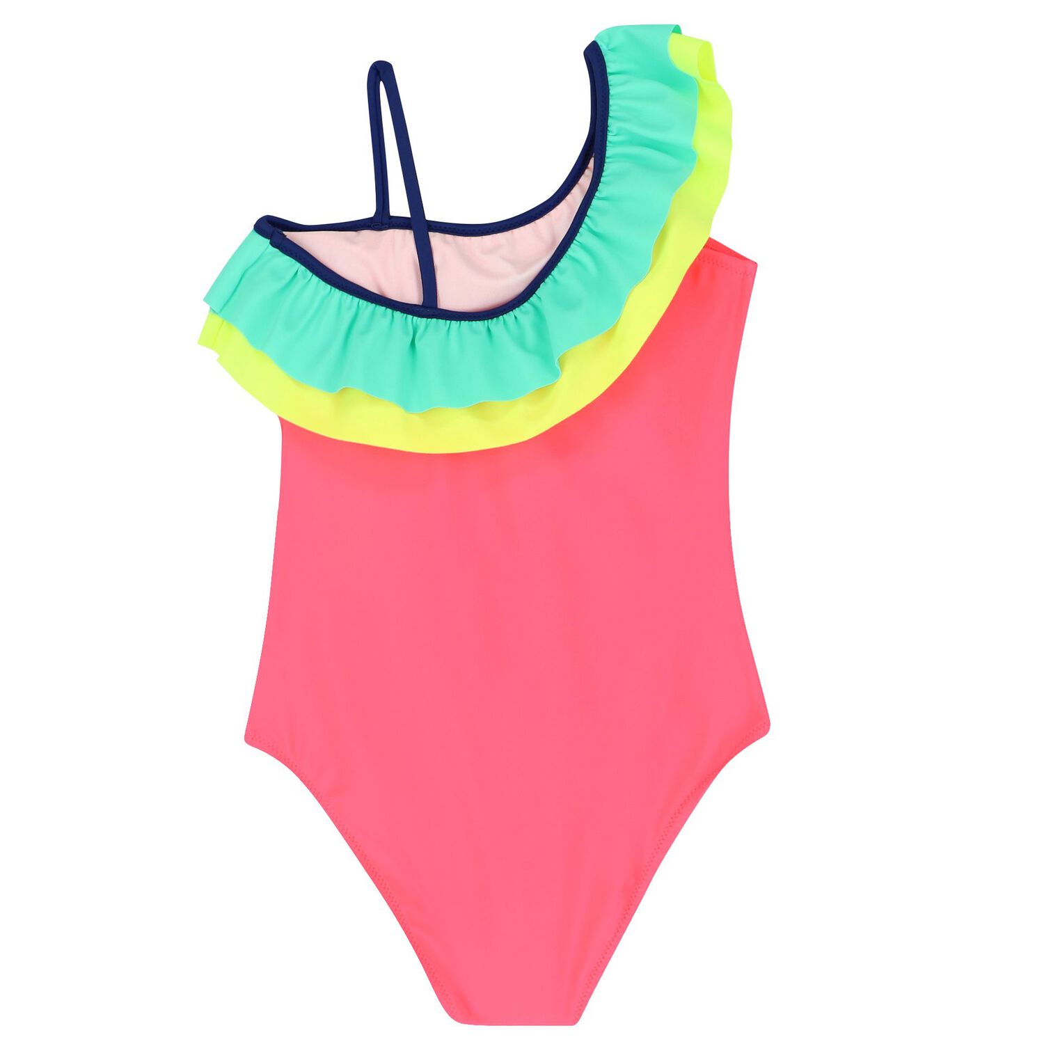 Girls Pink Frill Swimsuit, 1, hi-res image number null