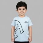 Younger Boys Blue Logo T-Shirt , 2, hi-res