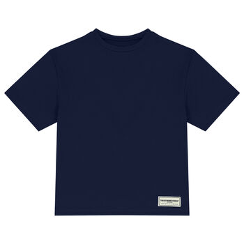 Oversized Navy Logo T-Shirt