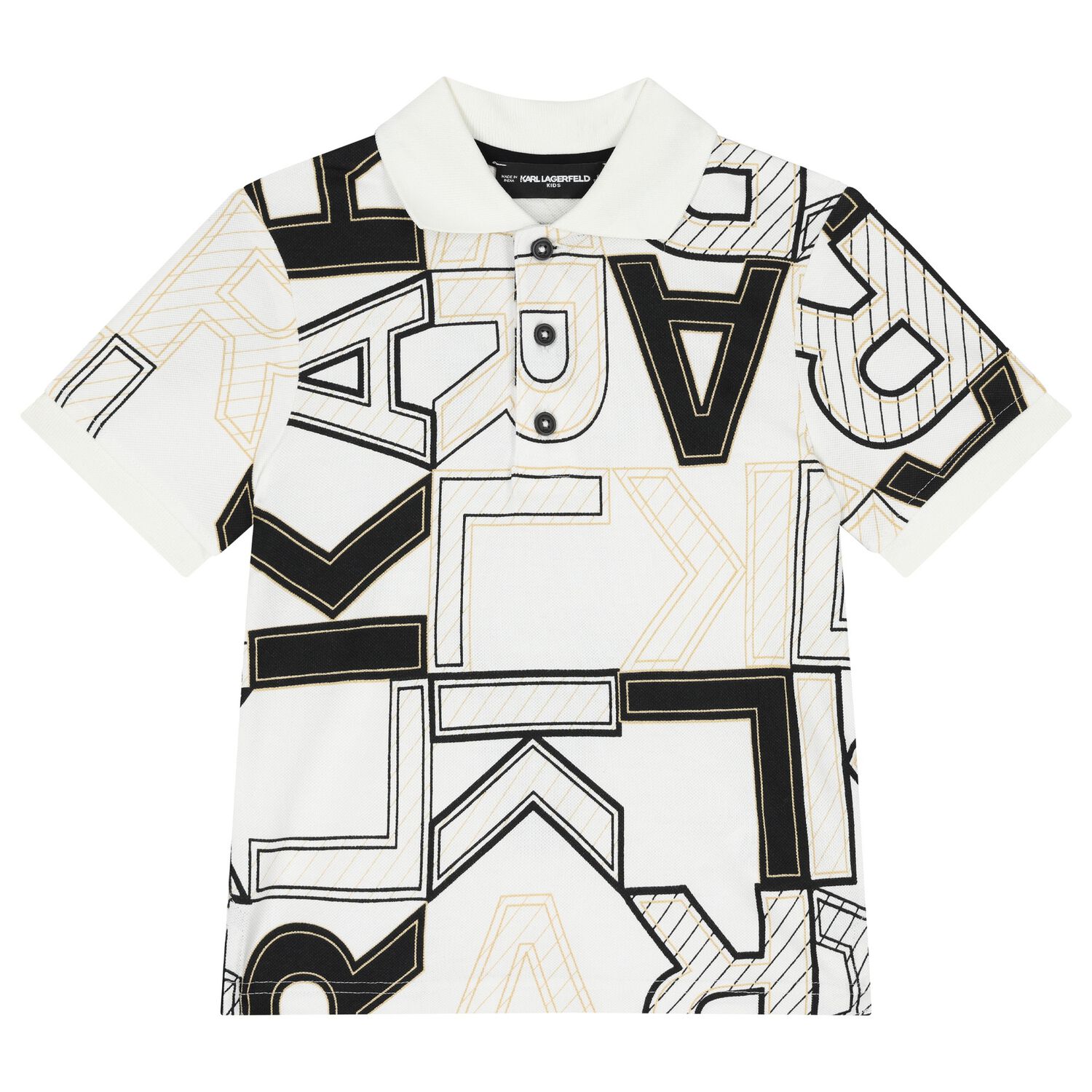 Boys White Logo Polo Shirt, 1, hi-res image number null