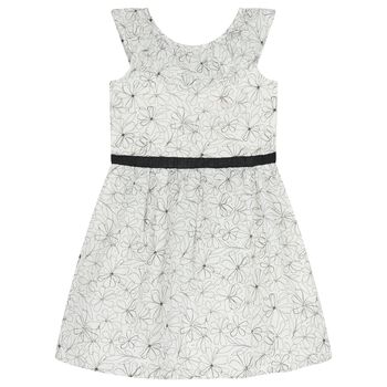 Girls White Floral Dress
