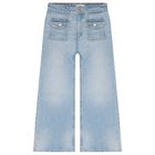 Girls Blue Flared Denim Jeans, 1, hi-res