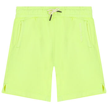 Boys Neon Green Logo Shorts
