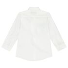 Boys White Logo Shirt, 1, hi-res