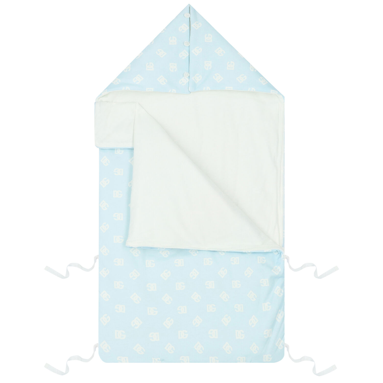 Baby Boys Blue & Ivory Logo Nest, 2, hi-res