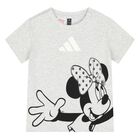 Younger Girls Grey & Pink Minnie Mouse Disney Shorts Set, 1, hi-res