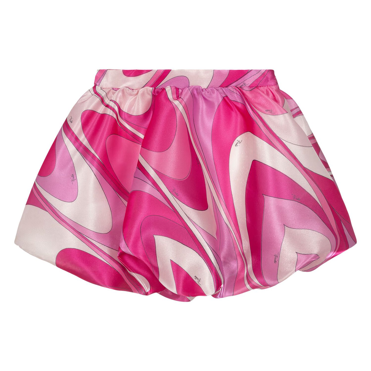 Girls Pink & Purple Marmo Satin Skirt, 1, hi-res