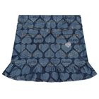 Girls Blue Logo Denim Skirt, 1, hi-res