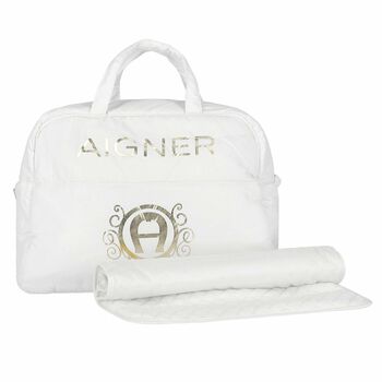 White & Gold Baby Changing Bag