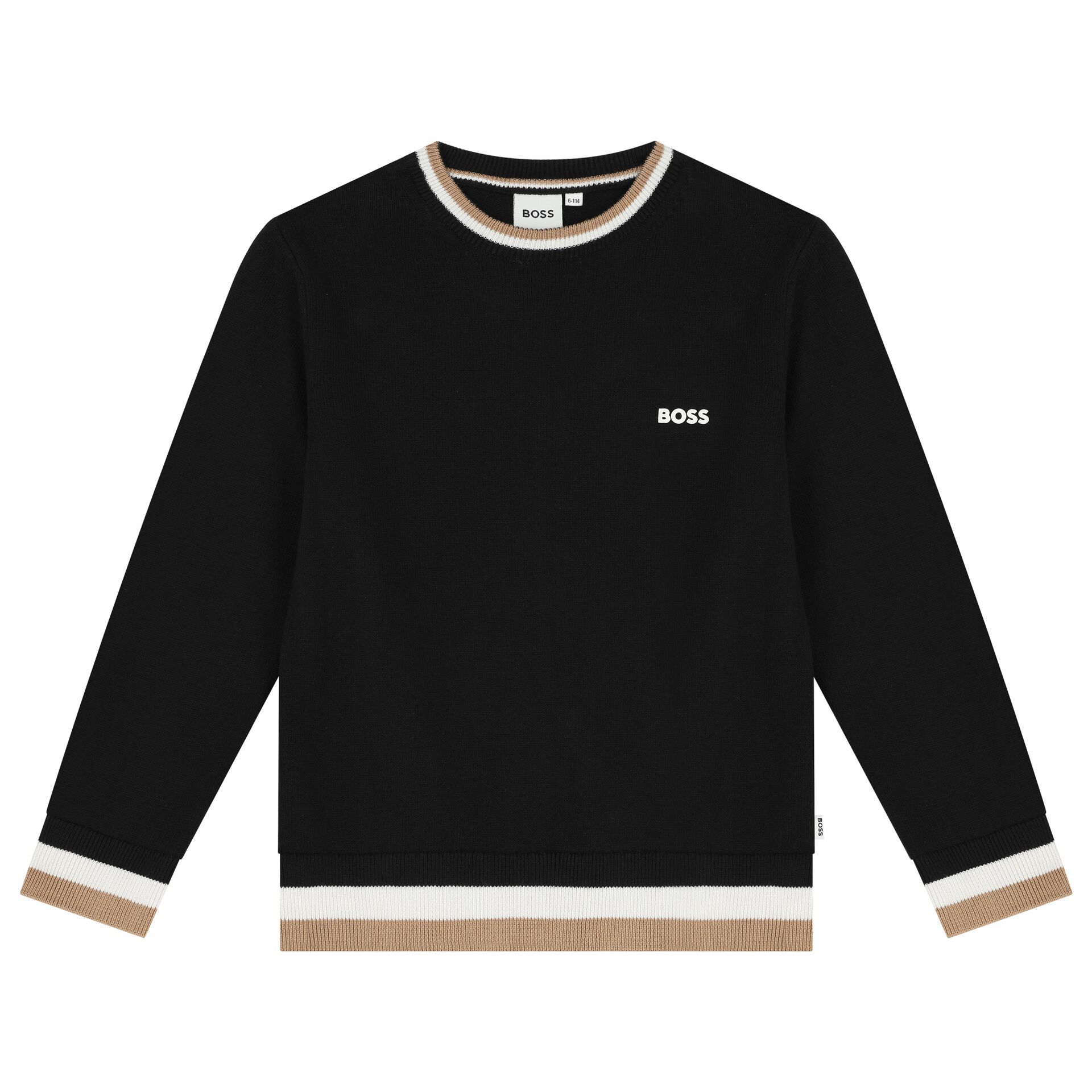 Boys black jumper top