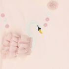 فستان بطبعة بجعة باللون الزهرى للبنات, 1, hi-res