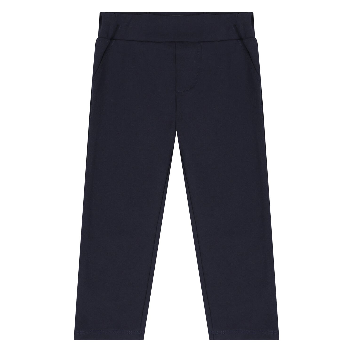 Baby Boys White & Navy Blue Trousers Set, 1, hi-res