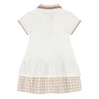 Younger Girls Ivory Logo Polo Dress, 1, hi-res