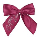 Girls Burgundy Bow Hairclip, 1, hi-res