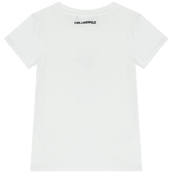 Girls White Choupette T-Shirt