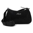 Girls Black Embellished Logo Handbag, 1, hi-res