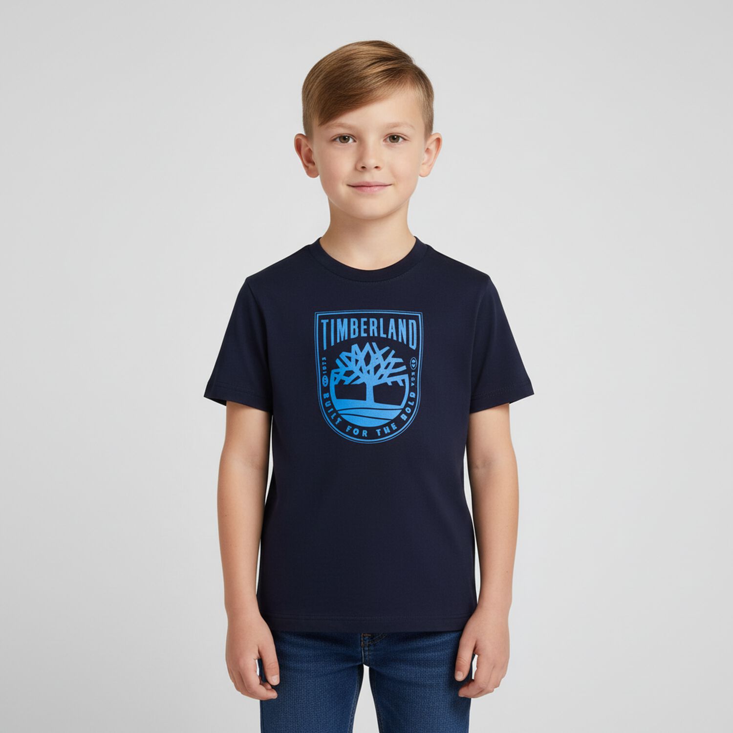 Boys Navy Blue Logo T-Shirt, 2, hi-res image number null