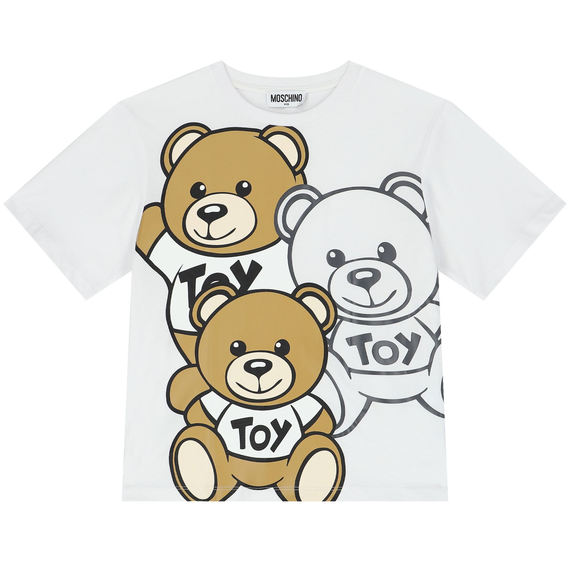 Moschino White Teddy Bear Logo T Shirt Junior Couture