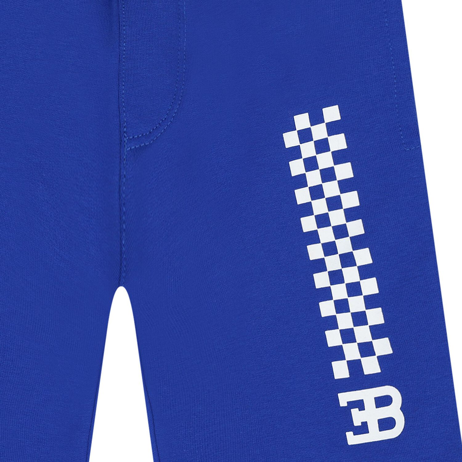 Boys Blue Logo Shorts, 1, hi-res