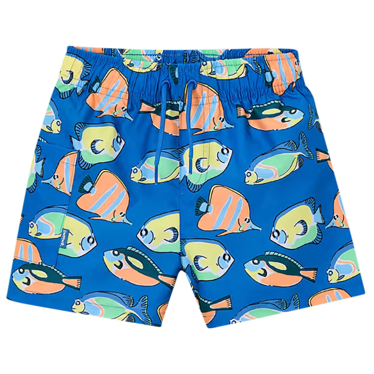 Boys Blue Swim Shorts, 2, hi-res