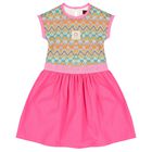 Girls Pink Logo Crochet Dress, 1, hi-res