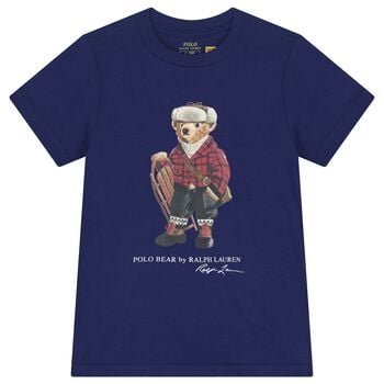 Boys Blue Polo Bear T-Shirt