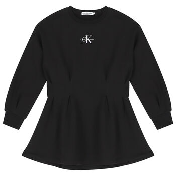 Girls Black Logo Dress