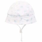 Baby Boys Blue & White Sun Hat, 2, hi-res