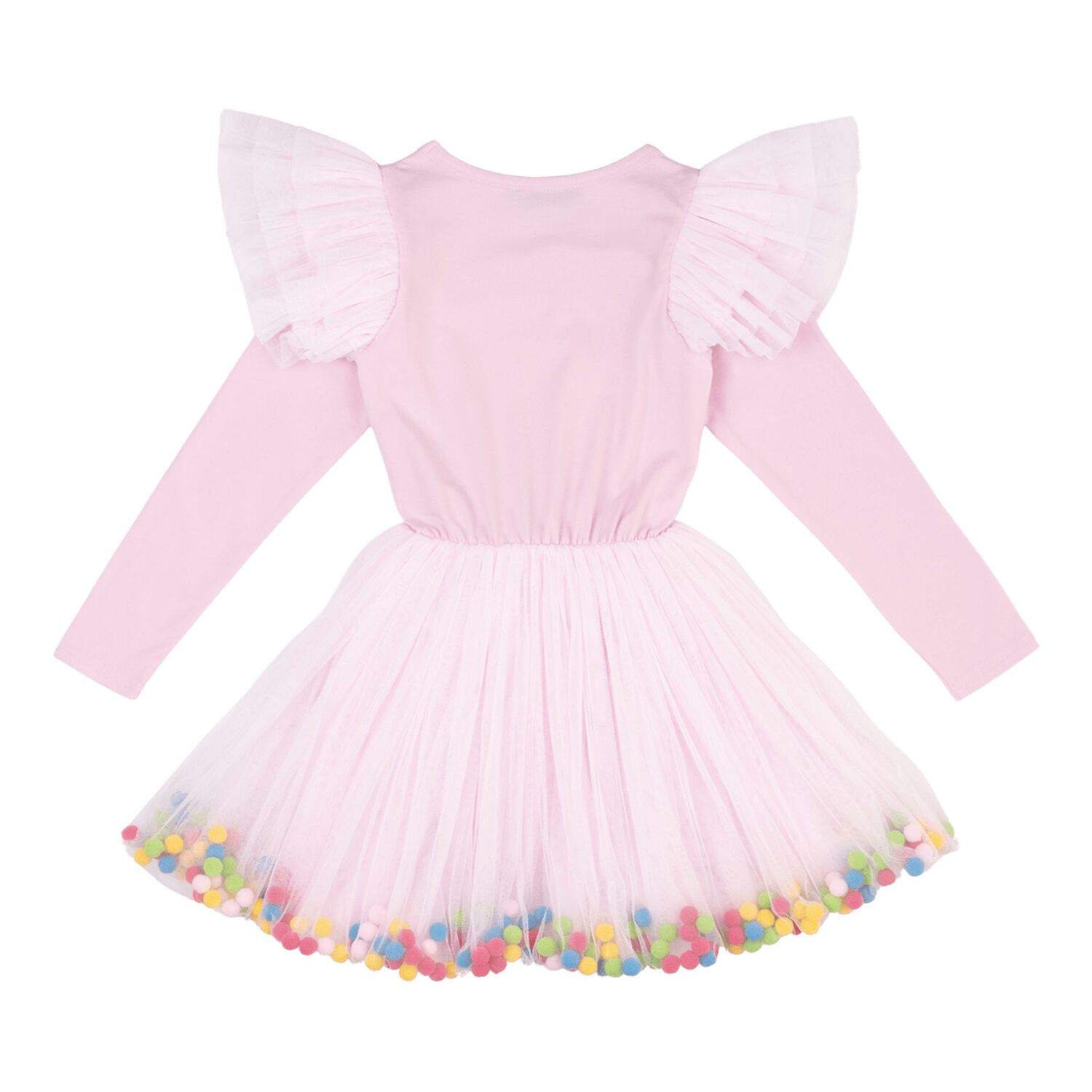 Girls Pink Unicorn  Tulle Dress, 1, hi-res image number null
